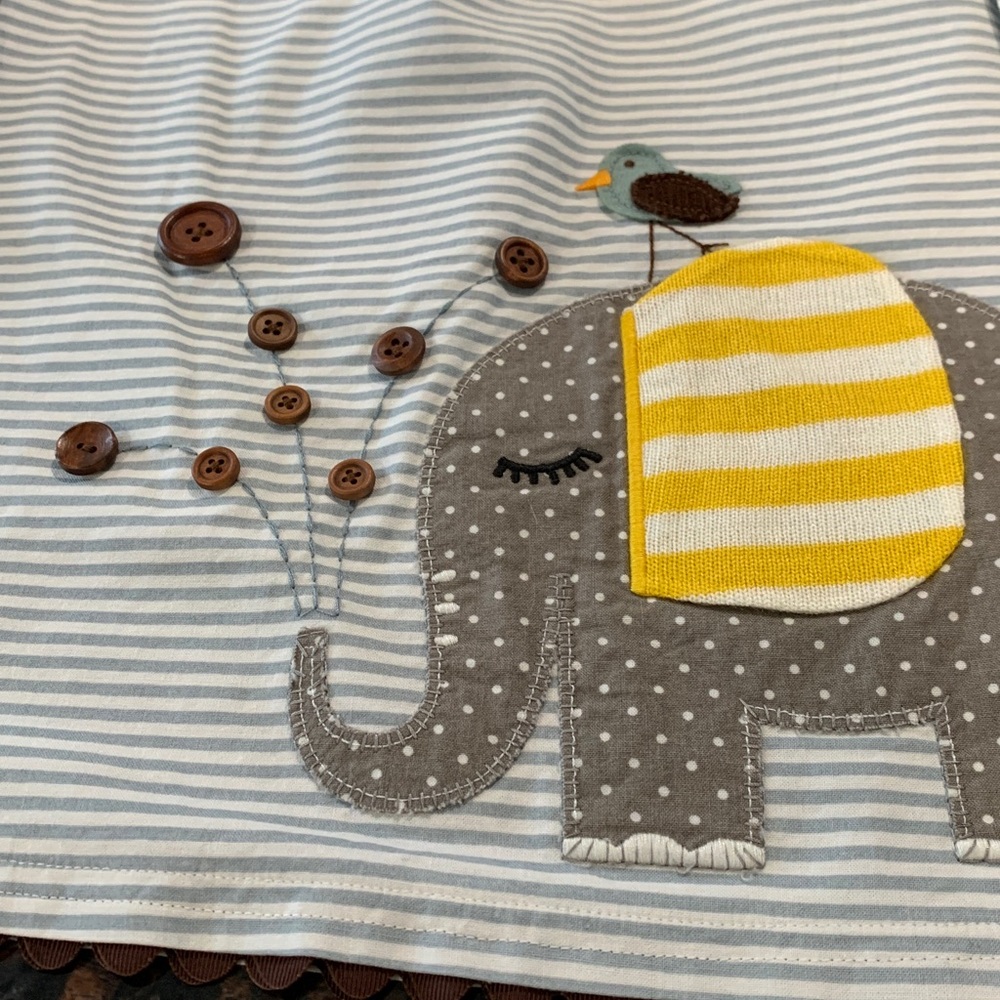 Mud Pie Light Blue Striped Baby Top - Picture 2 of 4